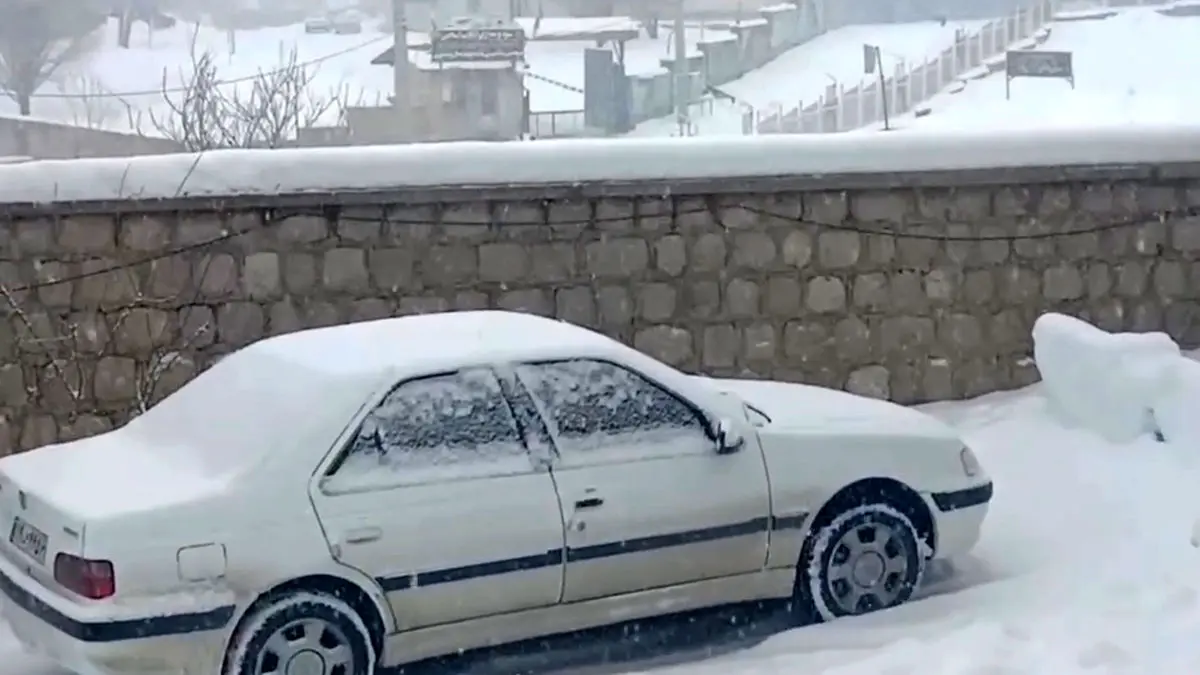 فیلم سپیدپوش شدن کوهرنگ پس از بارش برف