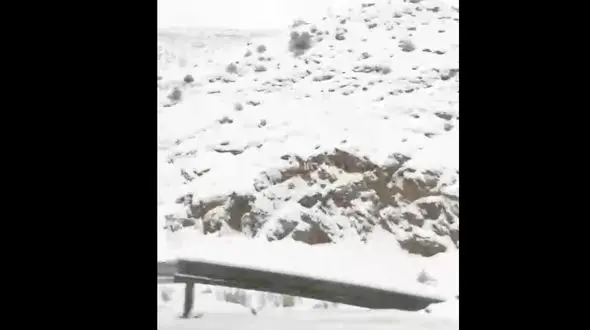 ببینید / برف و کولاک زمستانی در جاده فیروزکوه + فیلم