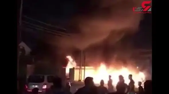 حمله دیشب افراد ناشناس به مقر کتائب حزب الله در بصره + فیلم 