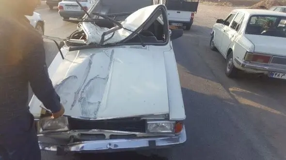  مرگ ۲ نوجوان با پرت شدن از قسمت بار وانت مچاله + تصاویر 