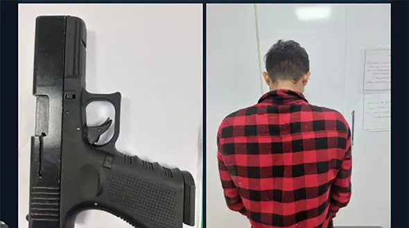 این پسر جوان با کلت کمری در آبادان جولان می داد / شلیک ها پایان گرفت + عکس