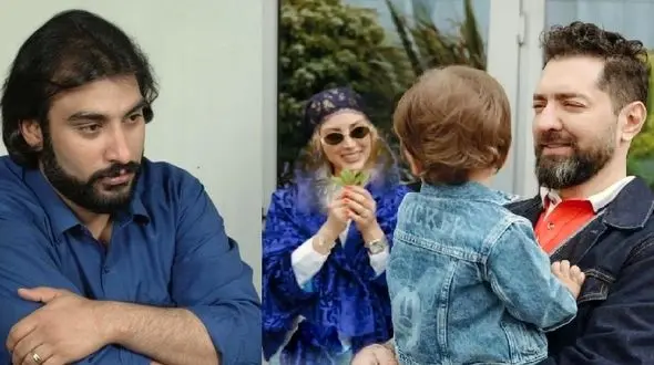 فیلم / خوانندگی محشر پسر ناصر عبداللهی در رستوران  بهرام رادان و مینا مختاری/ صداش چقدر شبیه مرحوم پدرشه ... / روحش شاد