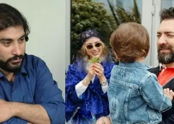 فیلم / خوانندگی محشر پسر ناصر عبداللهی در رستوران  بهرام رادان و مینا مختاری/ صداش چقدر شبیه مرحوم پدرشه ... / روحش شاد