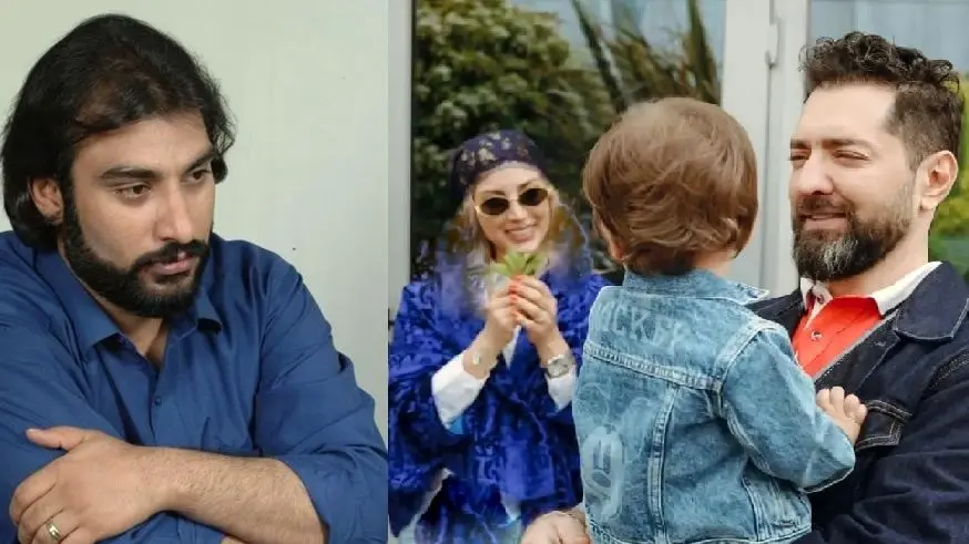 خوانندگی محشر پسر ناصر عبداللهی در رستوران بهرام رادان و مینا مختاری/ صداش چقدر شبیه مرحوم پدرشه ... / روحش شاد