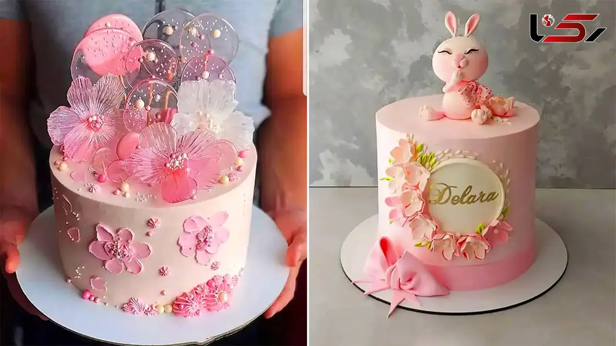 انتخاب بهترین کیک تولد صورتی دخترانه برای سورپرایز تولد / عکس
