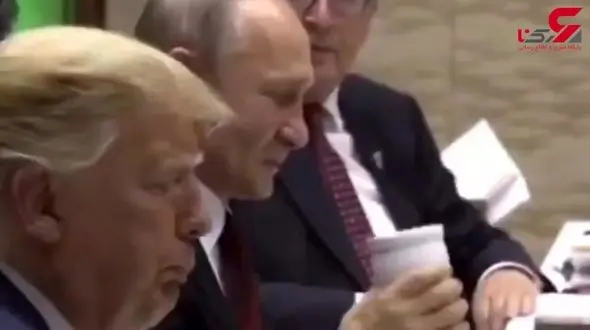 چای خوردن پوتین با فلاسک در مجلس سران / ترامپ شراب خورد ! +فیلم