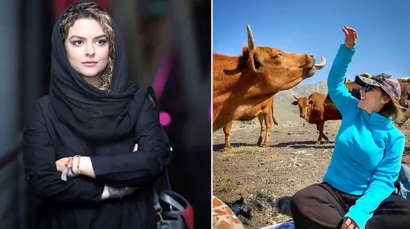 زبان درازی یک گاو به دنیا مدنی در روز تولدش + عکس