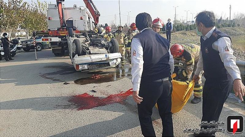 مرگ دلخراش پسر نوجوان در حادثه واژگونی وانت بار 