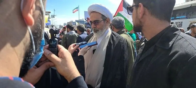 حضور رئیس سازمان قضایی نیرو_های مسلح در راهپیمایی روز قدس