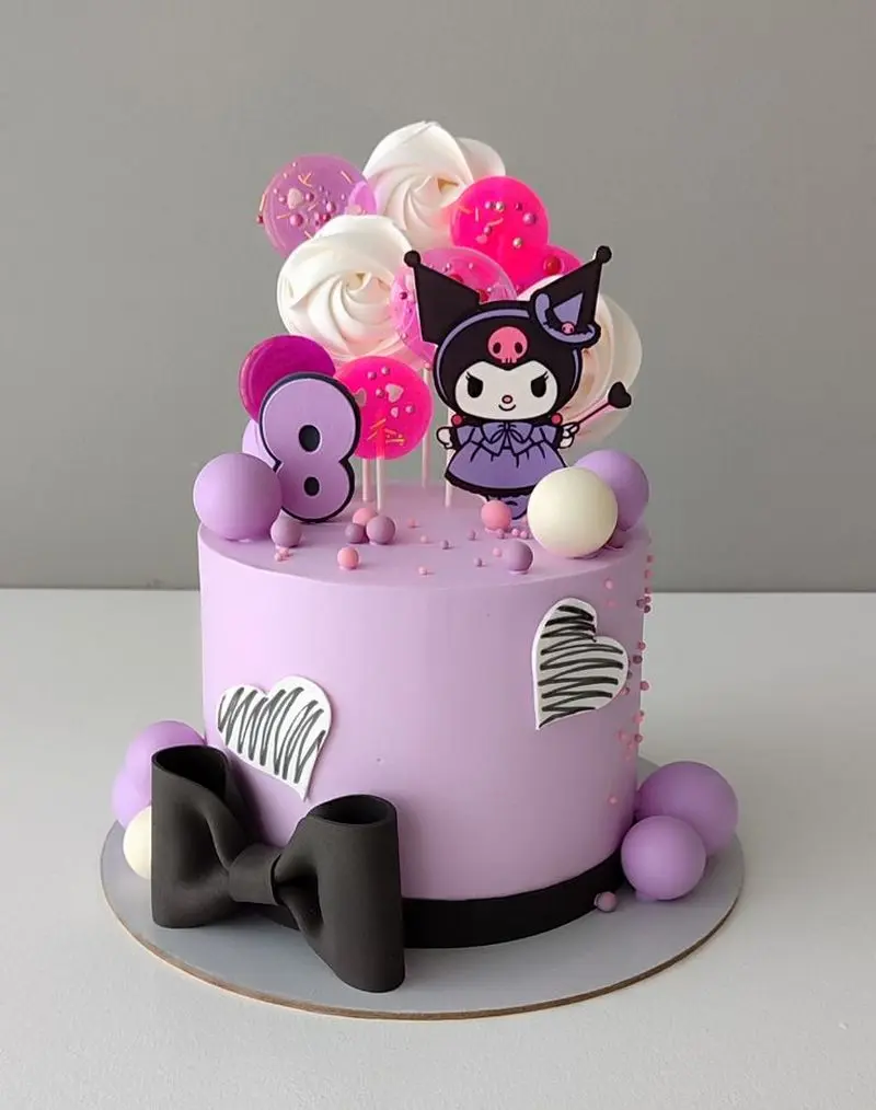 کیک تولد کرومی ساده