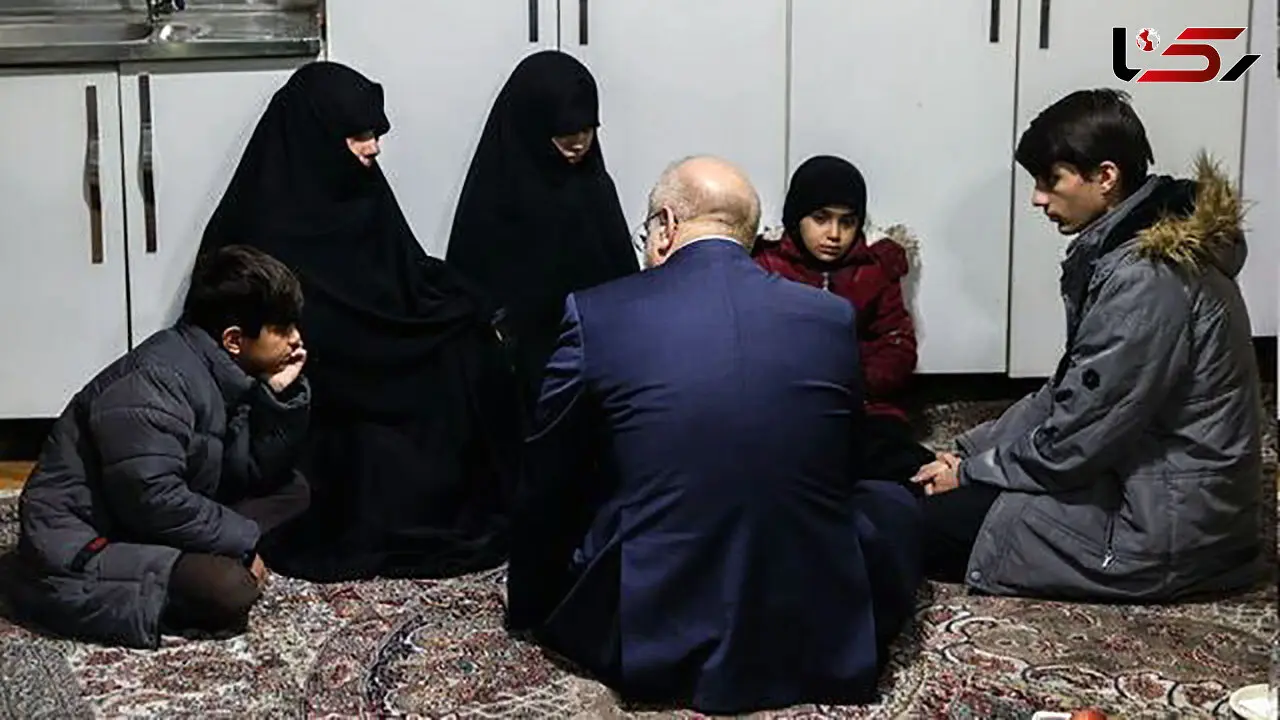 دیدار قالیباف با خانواده شهید مدافع حرم سردار حسین محمدی
