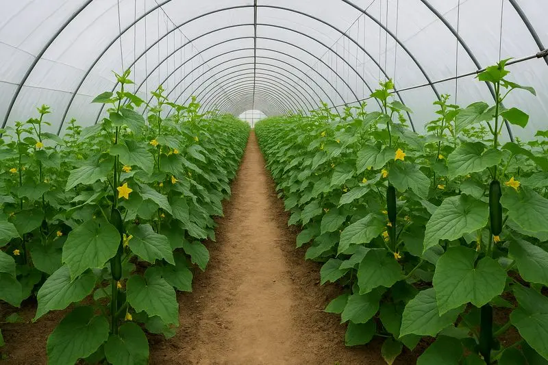 کاشت بذر خیار گلخانه در سرما