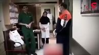 فیلمی از یک پرستار که با پای شکسته به کرونایی ها خدمت می کند