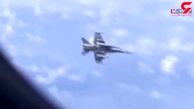 فیلم لحظه نزدیک شدن جنگنده‌ ناتو به هواپیمای وزیر دفاع روسیه +فیلم