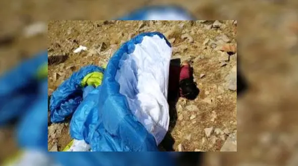 سقوط خونین پاراگلایدر در ارتفاعات گتوند + عکس