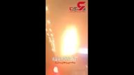 فیلمی از انفجار انبارهای سعودی نفت آرامکو با موشک های یمنی +فیلم