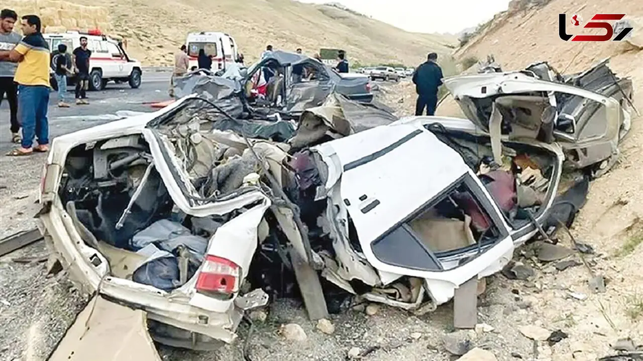 4 کشته و زخمی در تصادف هولناک پی کی با پاترول در جاده بوکان