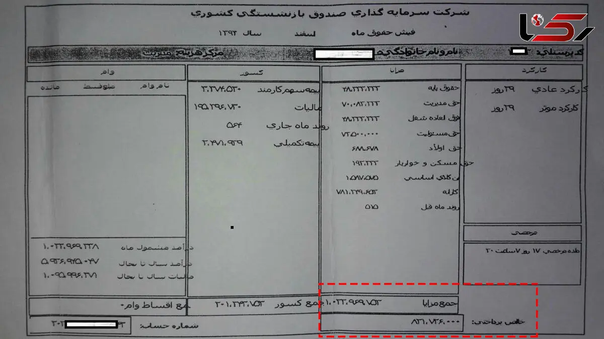 داستان ادامه دار فیش های نجومی + اسناد