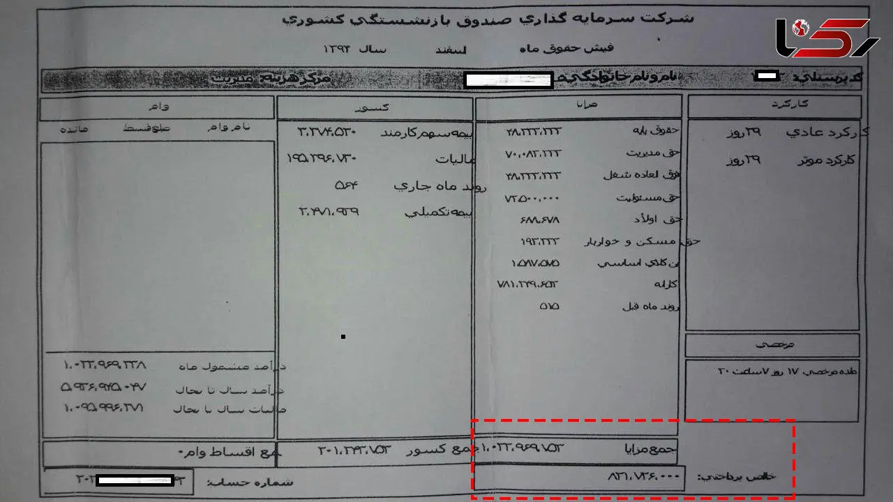 داستان ادامه دار فیش های نجومی + اسناد