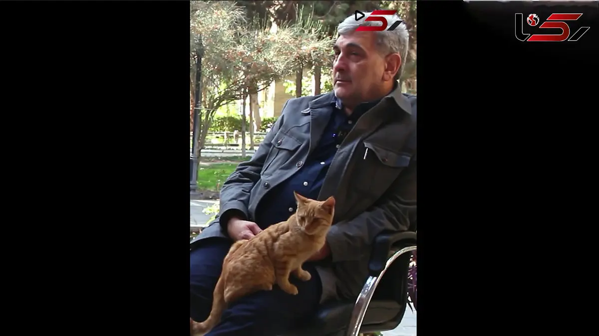 فیلم / گربه بازیگوش وسط مصاحبه با شهردار سابق تهران / گربهٔ باغ نگارستان ناگهان پرید بغل حناچی و مجری برنامه رک 