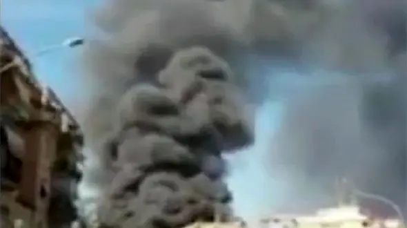 آتش‌سوزی گسترده در نزدیکی واتیکان + فیلم