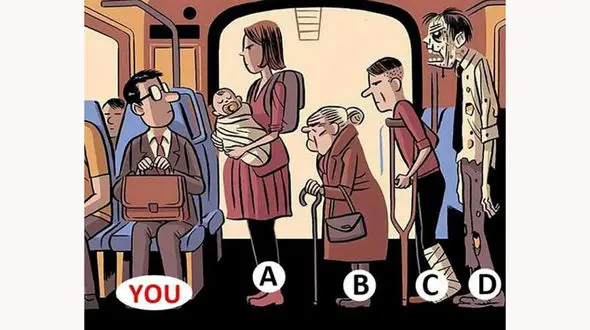 تست: شما در اتوبوس جای خود را به کدام یک از این افراد می دهید؟