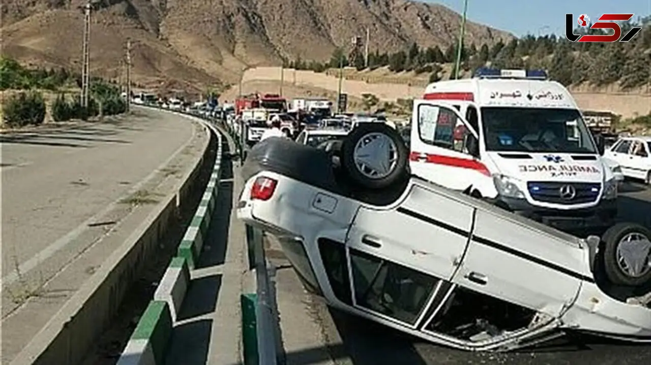  تصادف خونین پراید با پراید خراب در کنار بزرگراه+ عکس