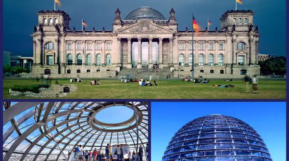 آلمانی ها روی سقف شیشه پارلمان + عکس