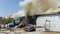 مهار آتش سوزی گسترده کارگاه مبل سازی در بجنورد 