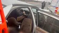 تصادف سمند با تریلی در آزاد راه تبریز  زنجان با یک جانباخته و دو مصدوم