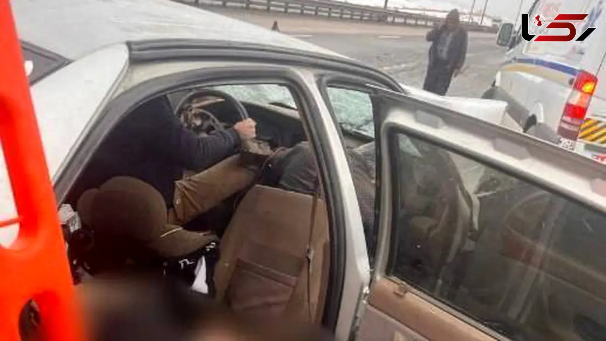 تصادف سمند با تریلی در آزاد راه تبریز  زنجان با یک جانباخته و دو مصدوم