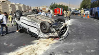 تصادف 5 خودرو در غرب تهران با 2 مصدوم + عکس ها 