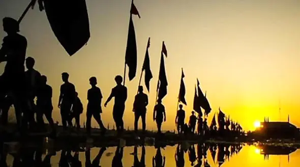 بدرقه خادمین حسینی منطقه 7 تهران به مسیر راهپیمایی اربعین + فیلم 