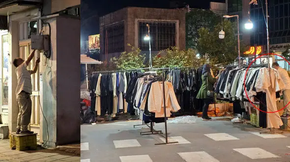 سرقت برق و اشغال معبر در روز روشن ! / اعضای شورای شهر چه خبر از ساماندهی دستفروشان؟