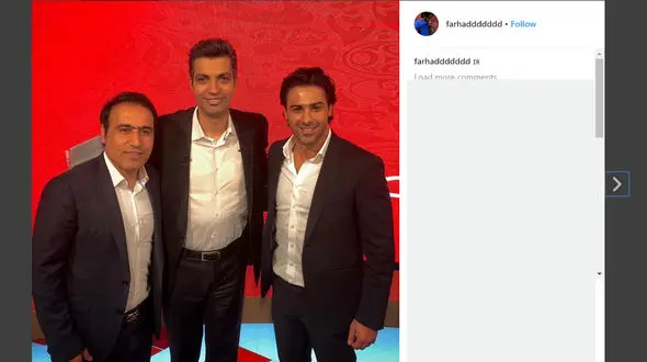 عکس سه نفره و یادگاری مهمانان ویژه عادل فردوسی پور 