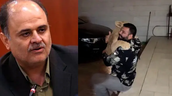 بازتاب فیلم نگهداری شیر وحشی در خانه امیر علی اکبری قهرمان ورزشی /  غلامرضا ابدالی :نگهداری حیوانات وحشی در خانه‌ها غیرقانونی است/  برخورد قضائی خواهد شد! + فیلم 