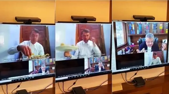 اقدام بی نظیر وکیل در جلسه مجازی دادگاه + فیلم و عکس