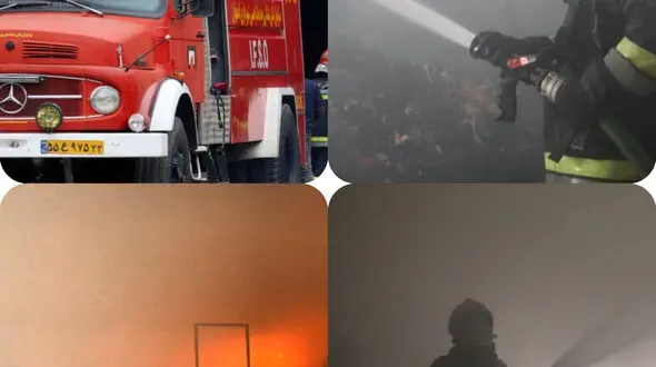 حریق وحشتناک در کارگاه تولید الیاف پارچه+فیلم