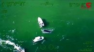 فیلم دراماتیک از نجات 11 زن و مرد و کودک از قایق واژگون شده / در فلوریدا رخ داد