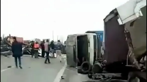 فیلم وحشتناکترین تصادف ایران / در بزرگراه تهران قزوین رخ داد 