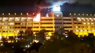 فیلم آتش سوزی در هتل شایان کیش/ هتل تخلیه شد
