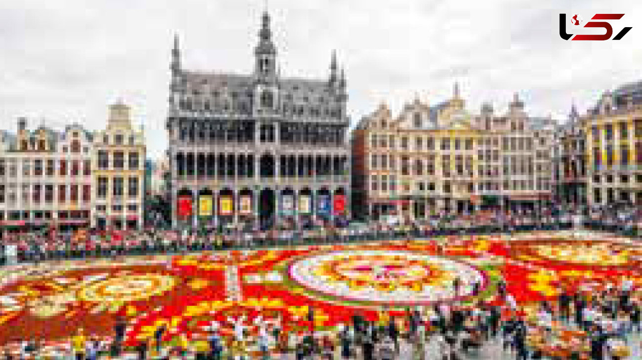 فرشی از گل در بلژیک