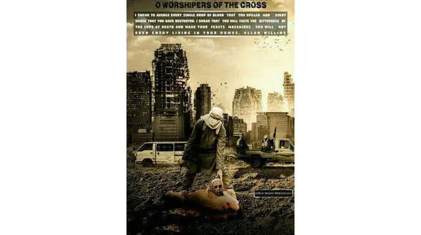 انتشار پوستر وحشتناک داعش برای تهدید پاپ فرانسیس+ تصاویر (۱۶+)