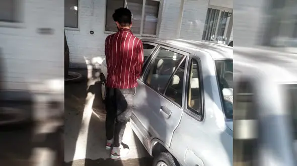 دزدی با پراید سفید رنگ / این سارق حرفه ای در حکیمیه دستگیر شد + عکس