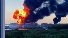 فیلم حمله پهپادهای اوکراین به سن پطرزبورگ