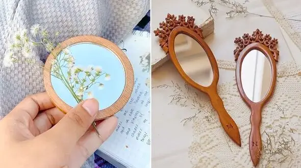 زیبایی و خاص بودن با آینه دستی چوبی؛ 15 مدل فوق‌ العاده
