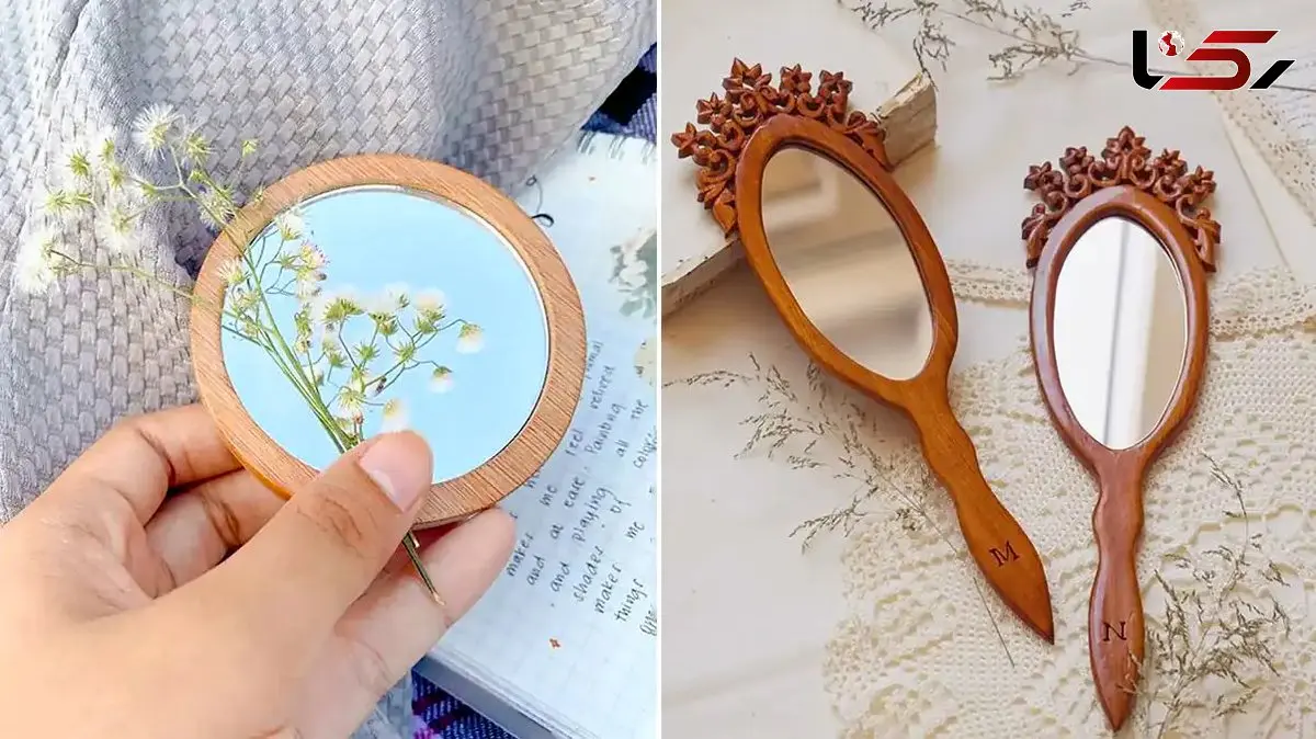 زیبایی و خاص بودن با آینه دستی چوبی؛ 15 مدل فوق العاده