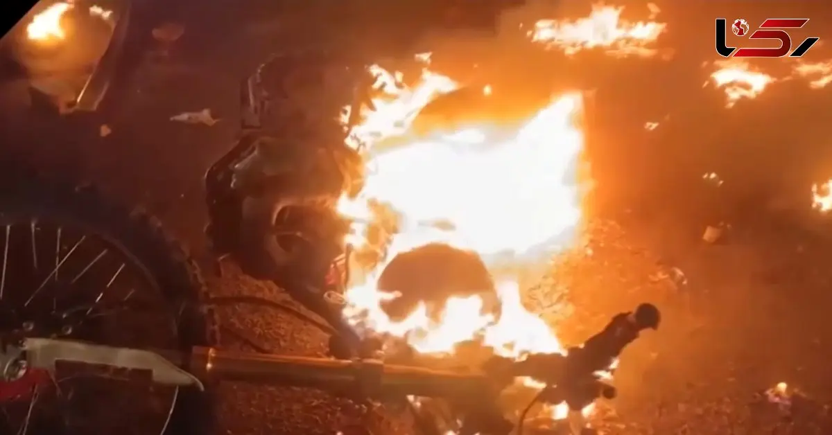 فیلم آتش افروزی و درگیری در ناآرامی های شهر مشهد