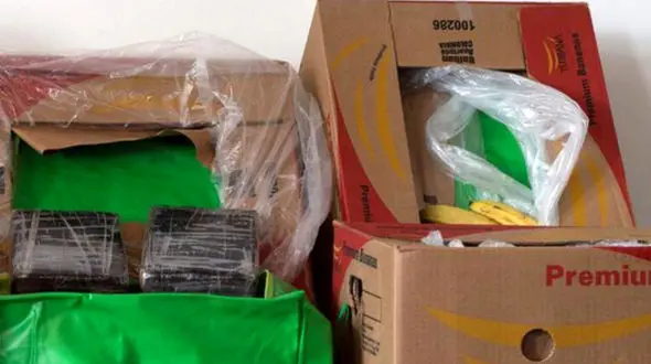 کشف 500 کیلو کوکائین از جعبه های موز 6 فروشگاه زنجیره ای + عکس 