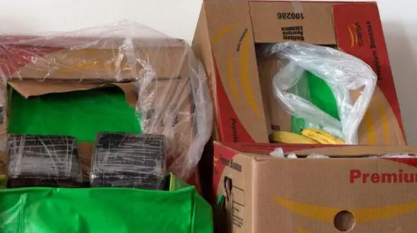 کشف 500 کیلو کوکائین از جعبه های موز 6 فروشگاه زنجیره ای + عکس 